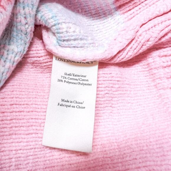 LoveShackFancy Gizela Pullover Sweater Size M In Fairy Forest Multi Hearts Print - Picture 15 of 16